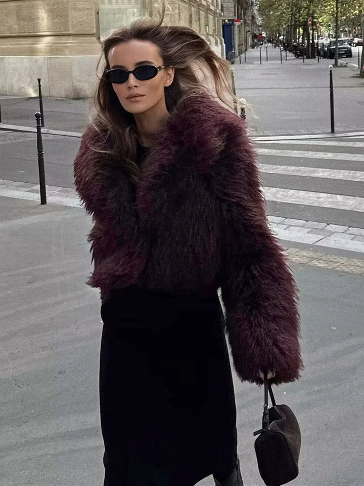 Solid Faux Fur Winterjas