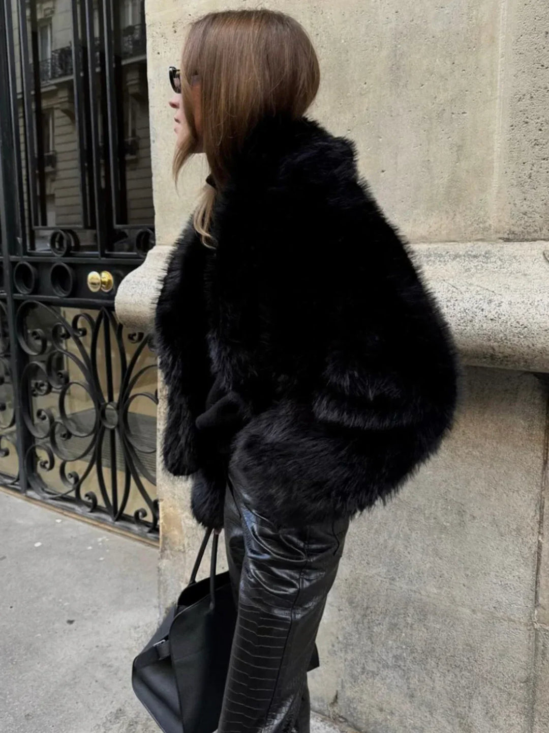Solid Faux Fur Winterjas