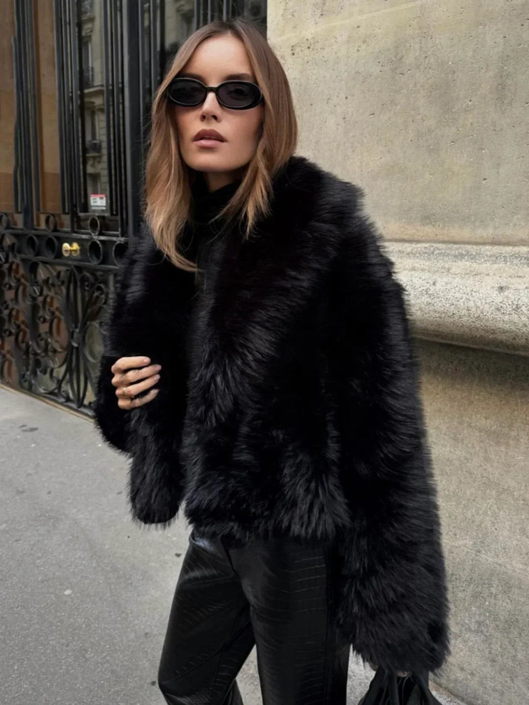 Solid Faux Fur Winterjas
