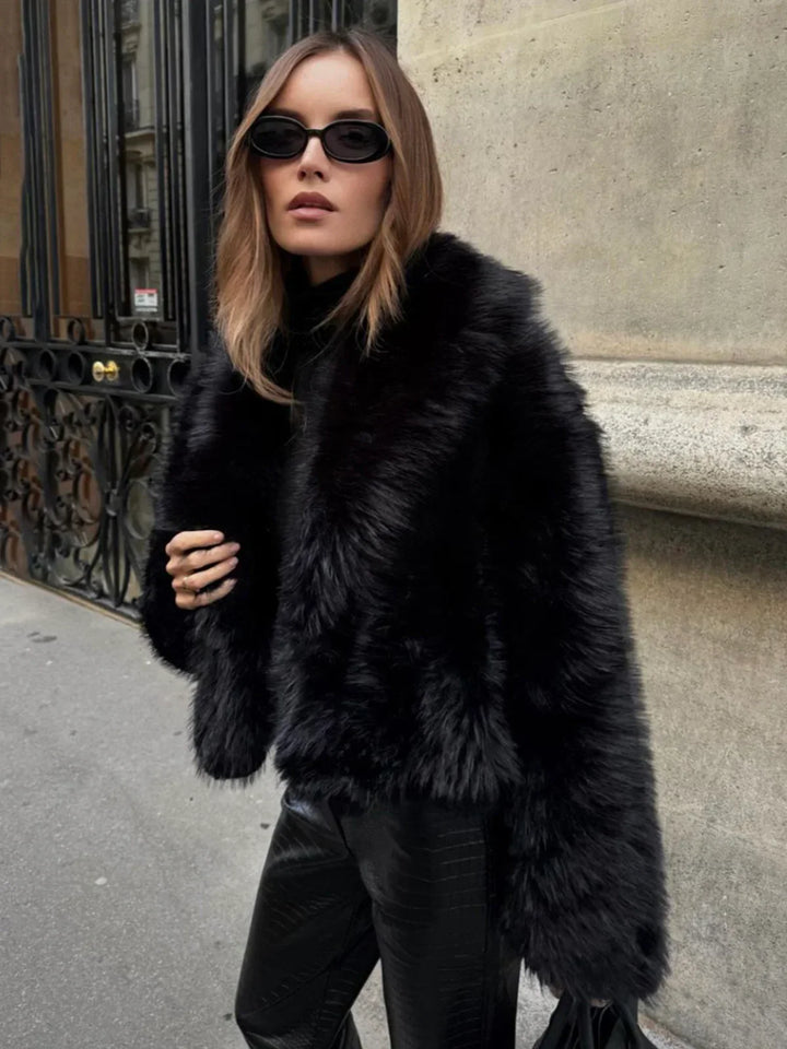 Solid Faux Fur Winterjas
