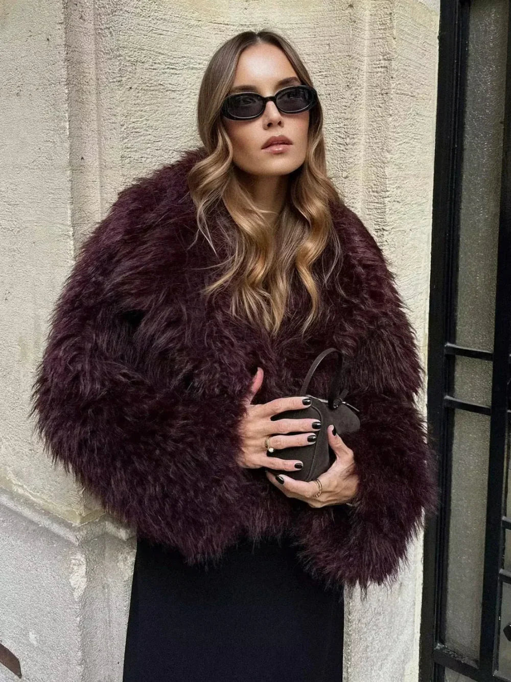 Solid Faux Fur Winterjas