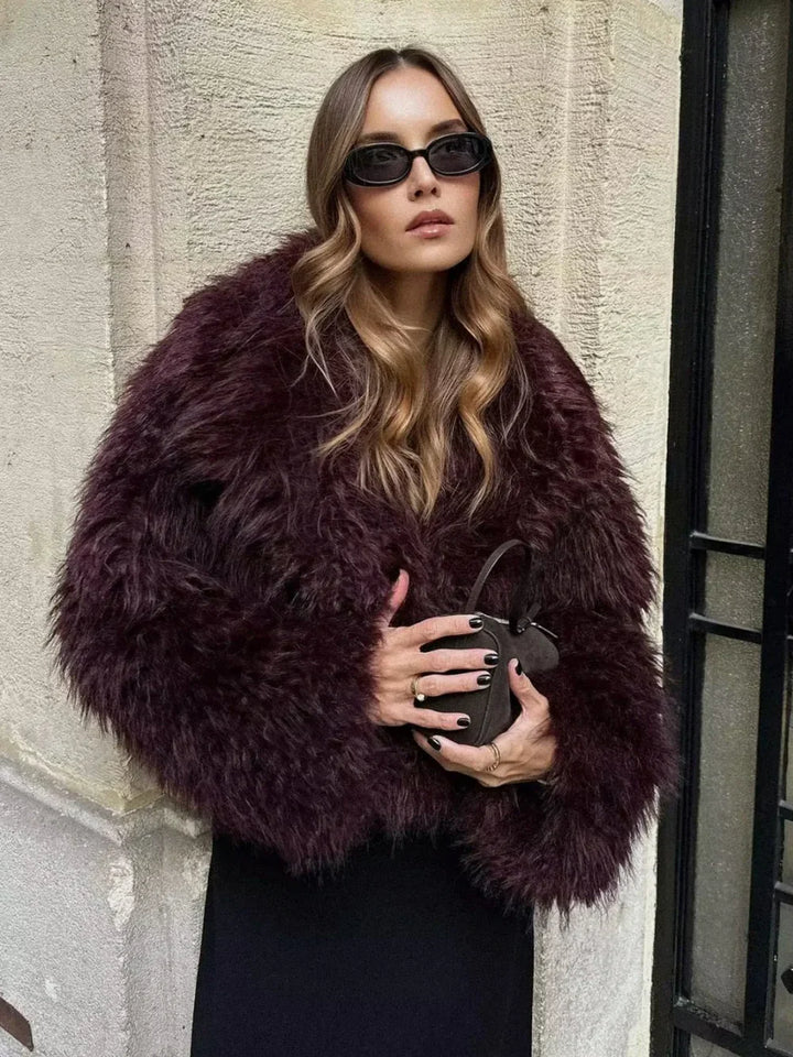 Solid Faux Fur Winterjas