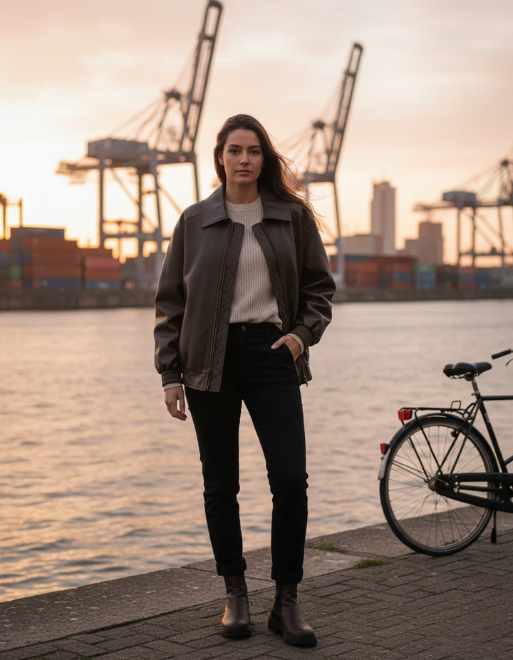 Sophia Oversized Leren Jas