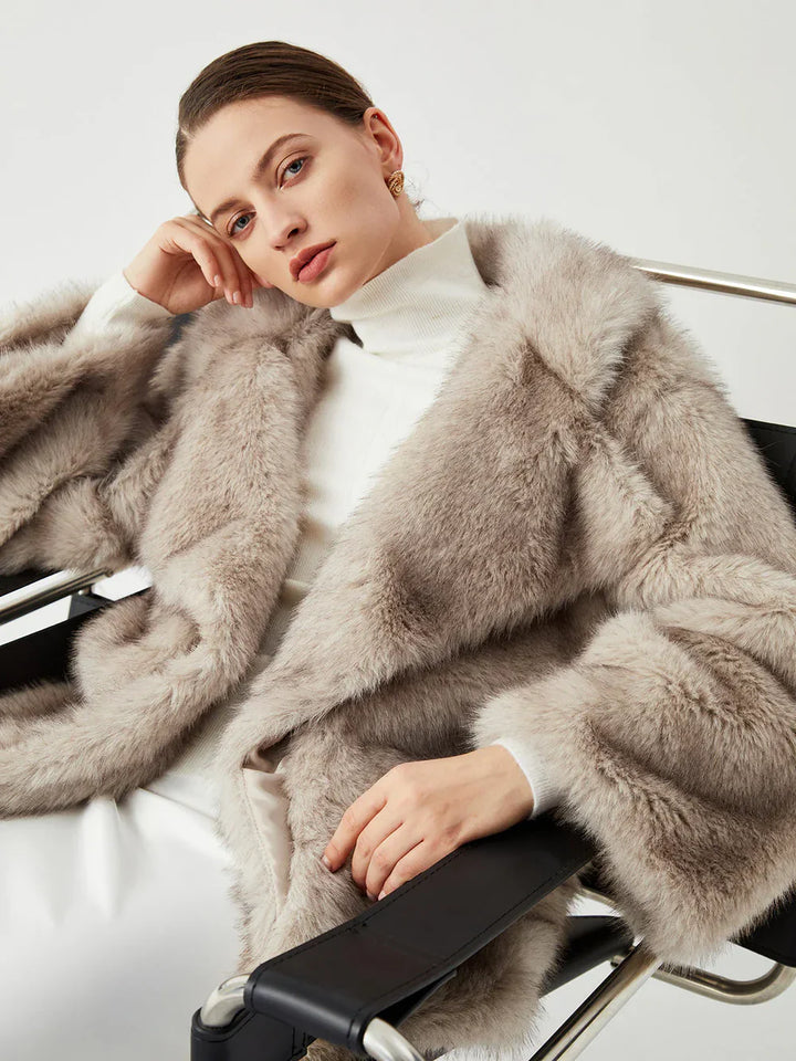 Solid Faux Fur Winterjas