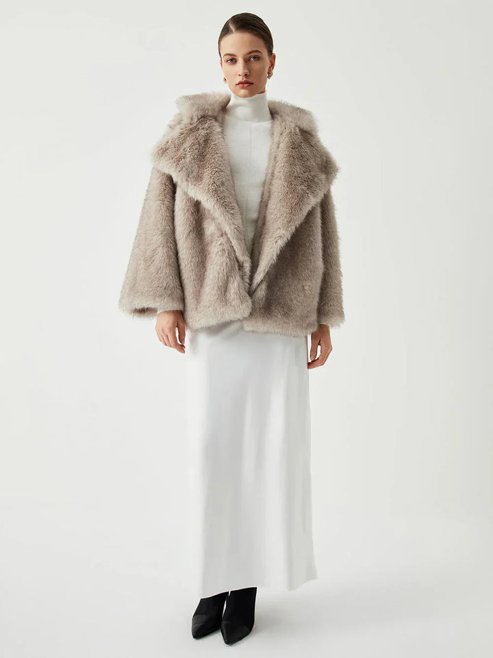 Solid Faux Fur Winterjas