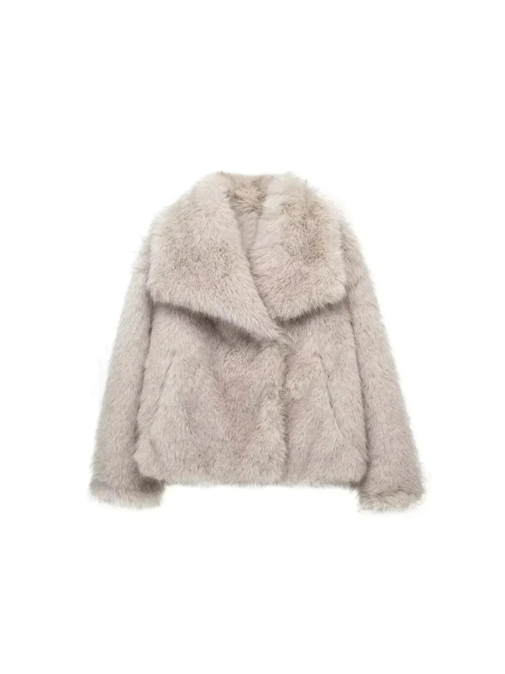 Solid Faux Fur Winterjas