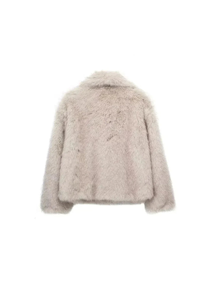 Solid Faux Fur Winterjas