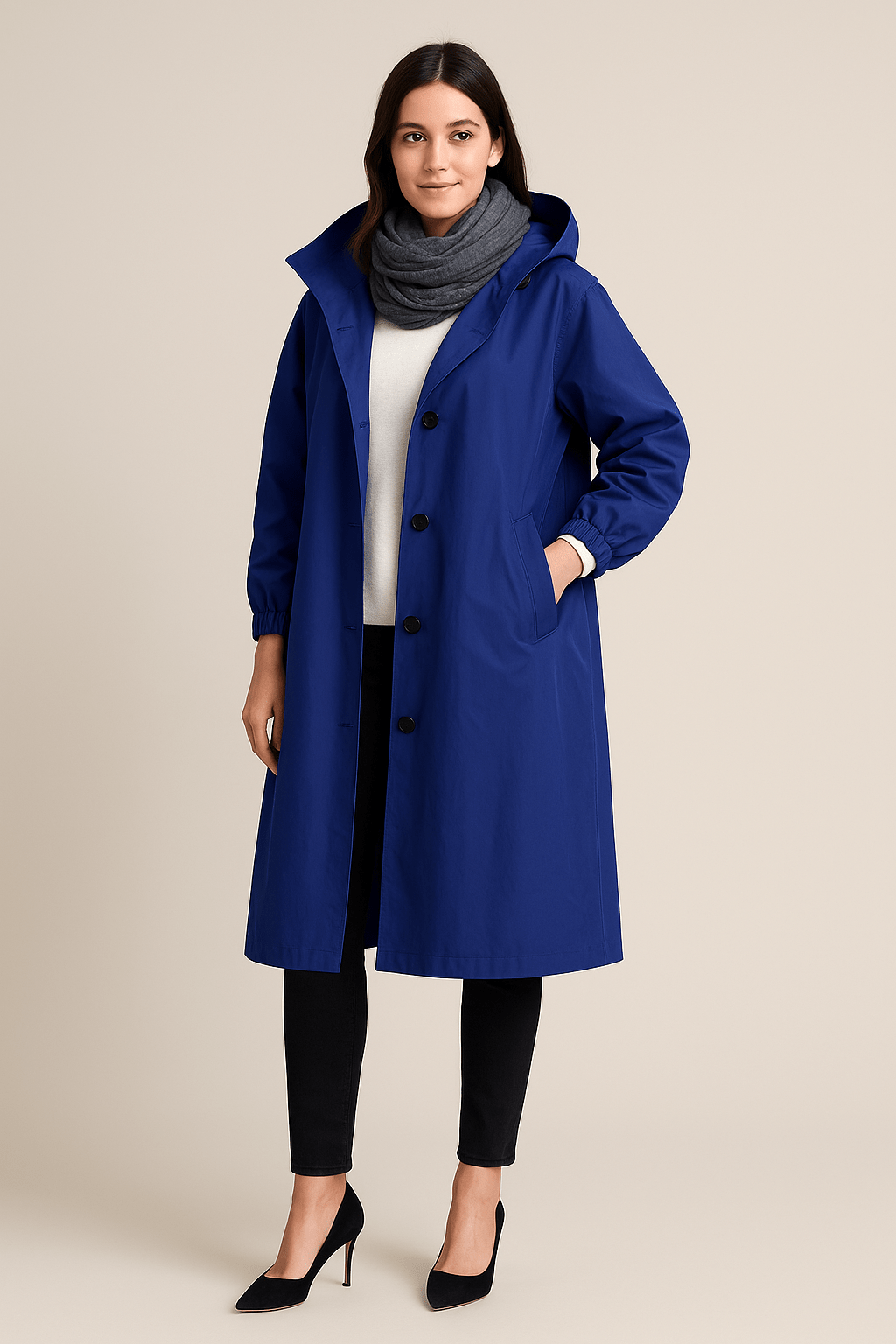 Ruby Trenchcoat met capuchon