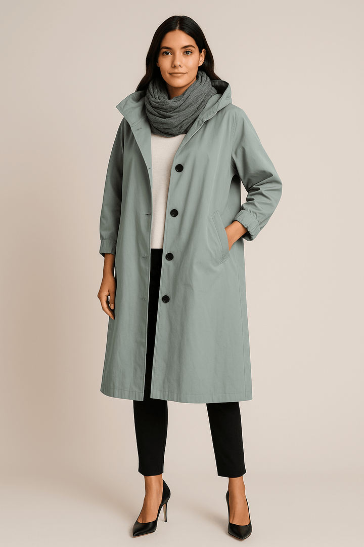 Ruby Trenchcoat met capuchon