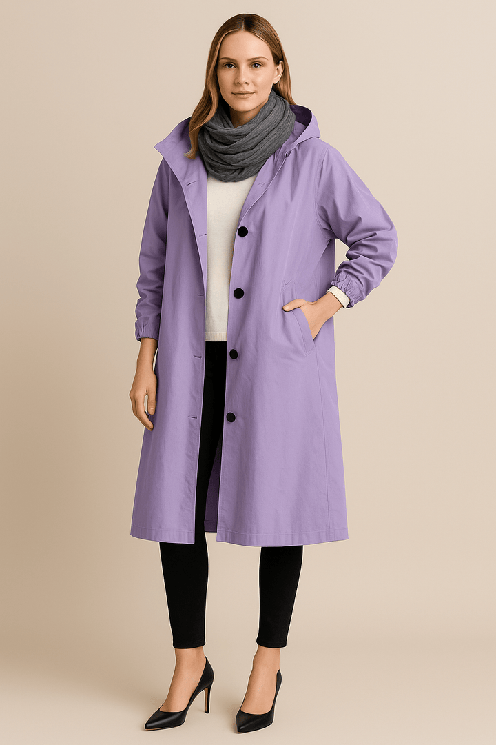 Ruby Trenchcoat met capuchon