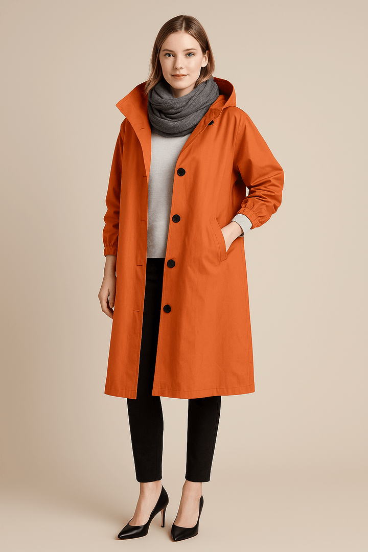 Ruby Trenchcoat met capuchon