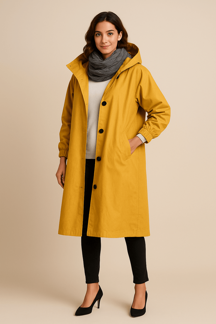 Ruby Trenchcoat met capuchon