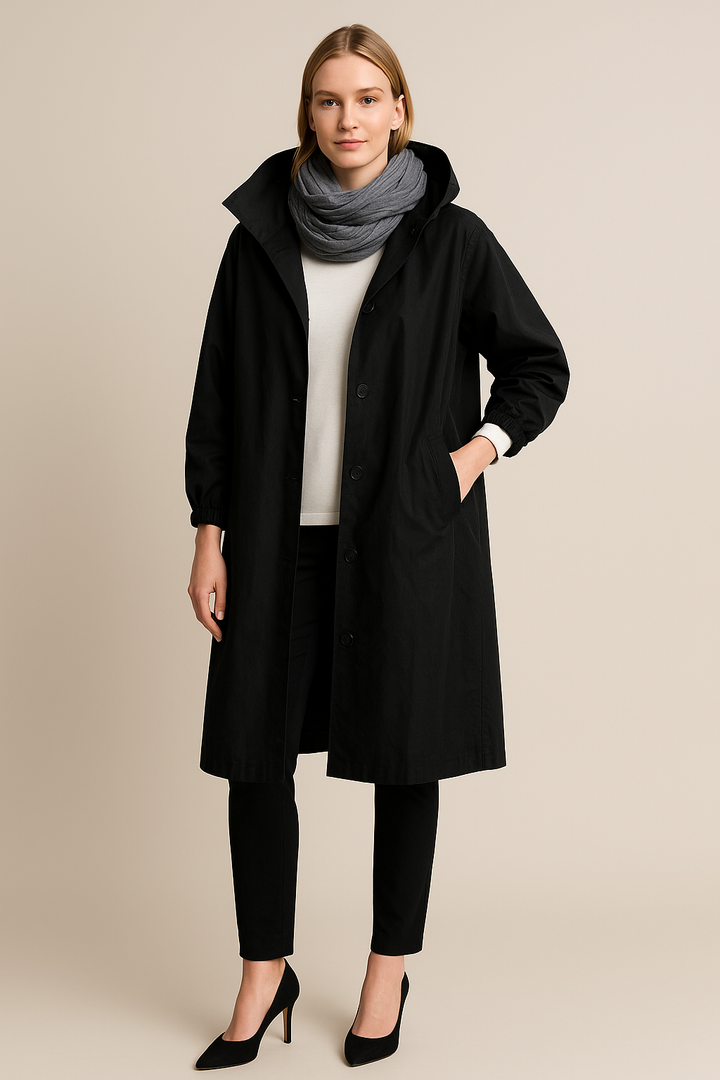Ruby Trenchcoat met capuchon