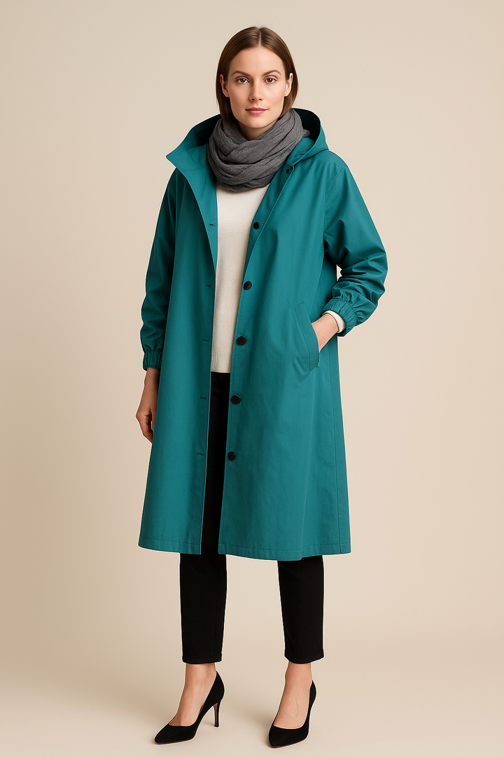 Ruby Trenchcoat met capuchon