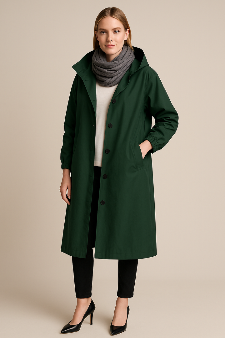 Ruby Trenchcoat met capuchon